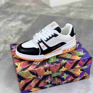 louis vuitton lv trainer – monogram eclipse weiß/schwarz (kopie)