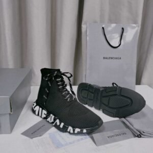 balenciaga speed 2.0 high top schwarz lace up